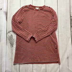 J. Jill Grey & Red Striped Tunic Size Medium